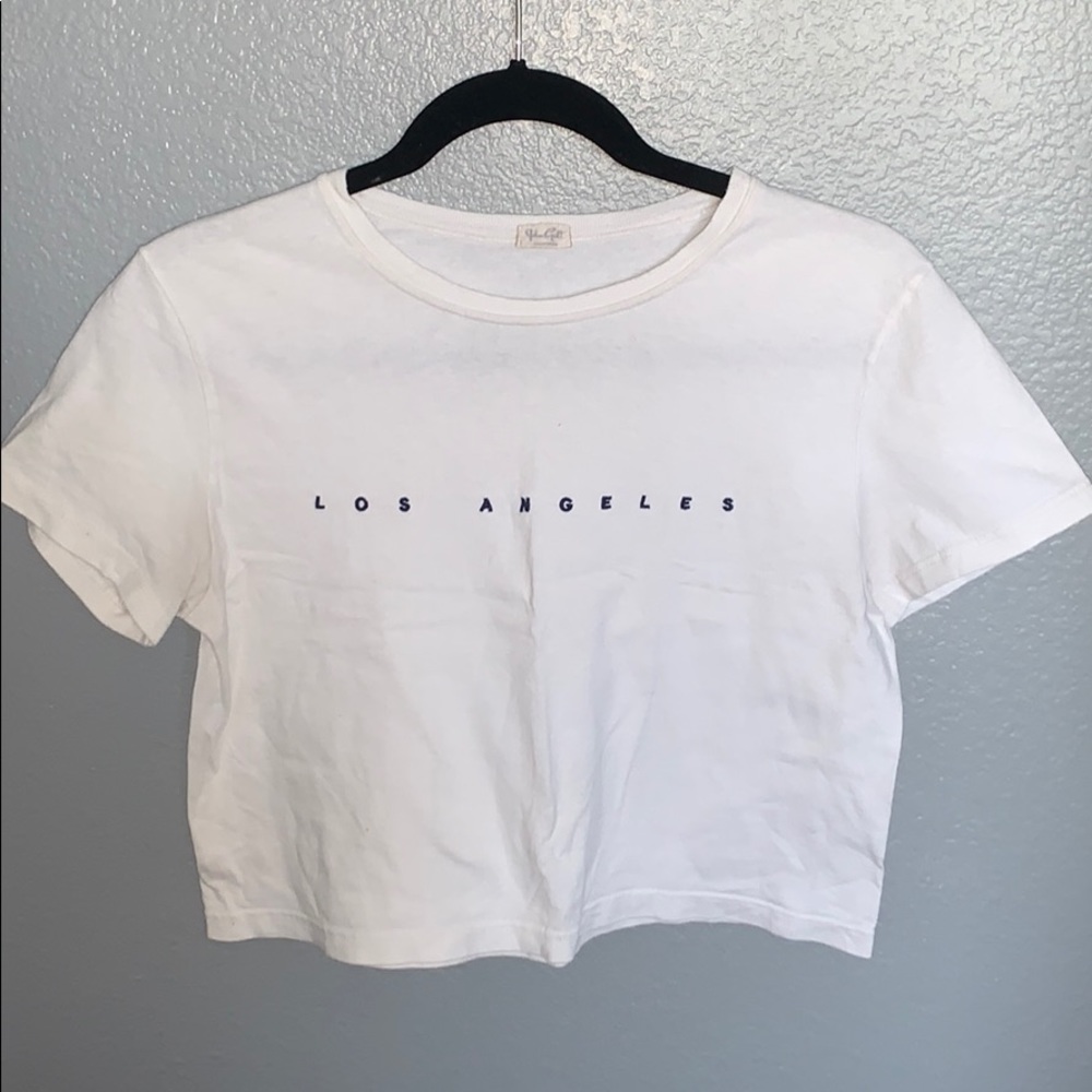Brandy Melville Los Angeles Cropped Tee